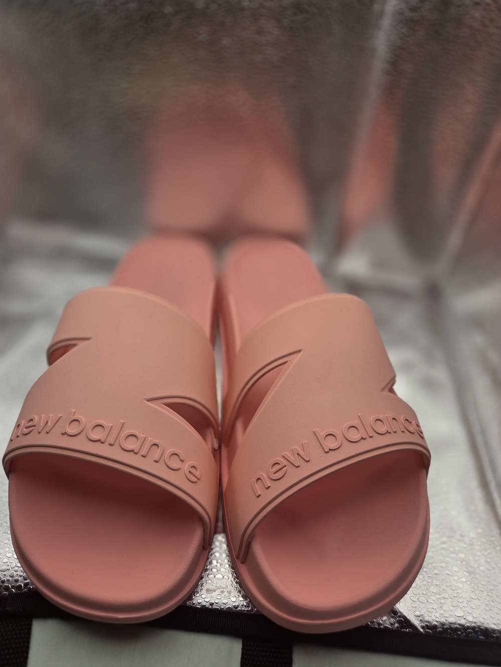 New Balance Women's Pink Slide Sandals